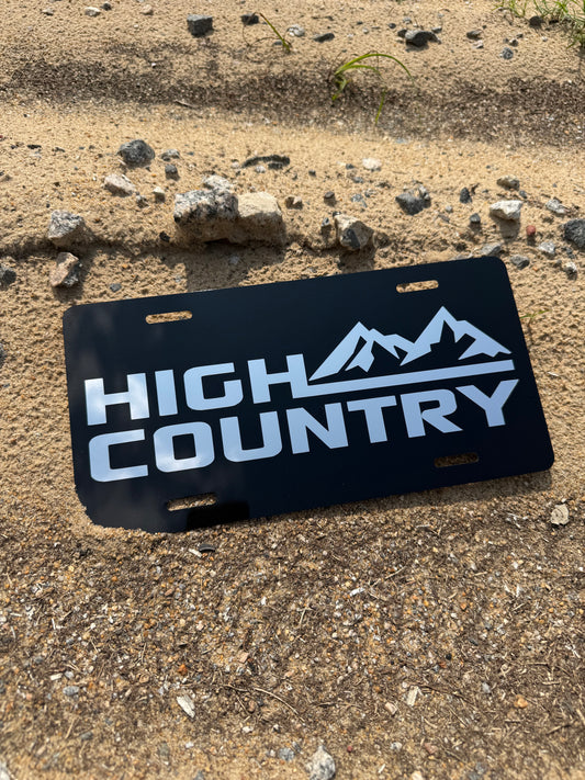 High Country License Plate