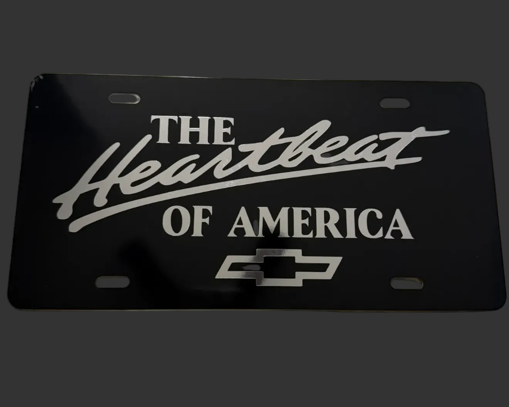 The Heartbeat Of America License plate