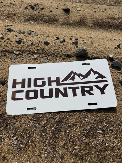 High Country License Plate