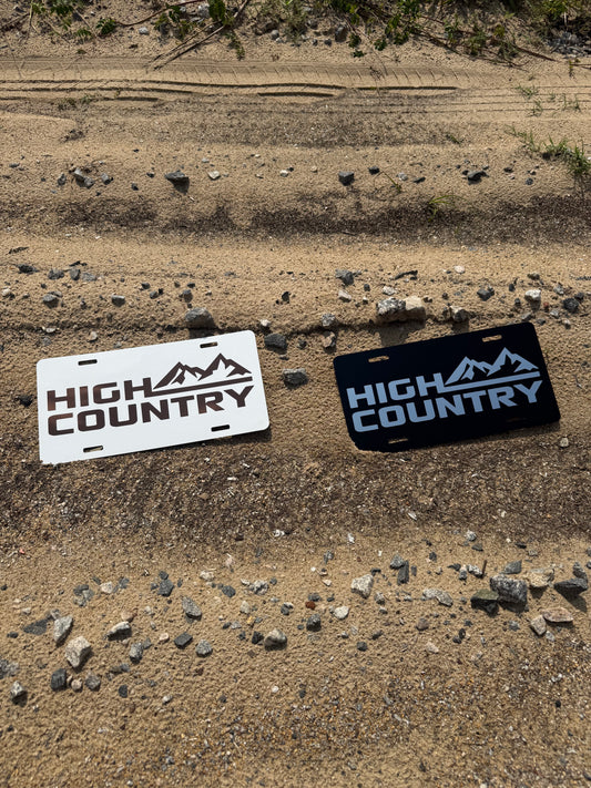 High Country License Plate