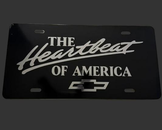 The Heartbeat Of America License plate