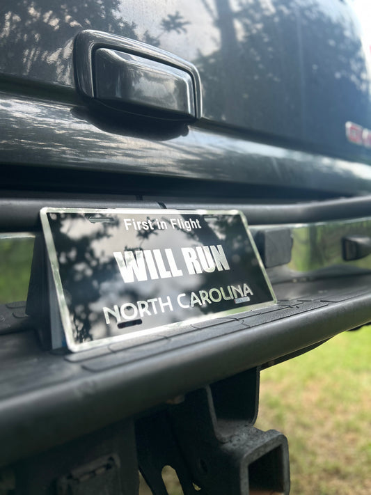 WILL RUN NC License Plate