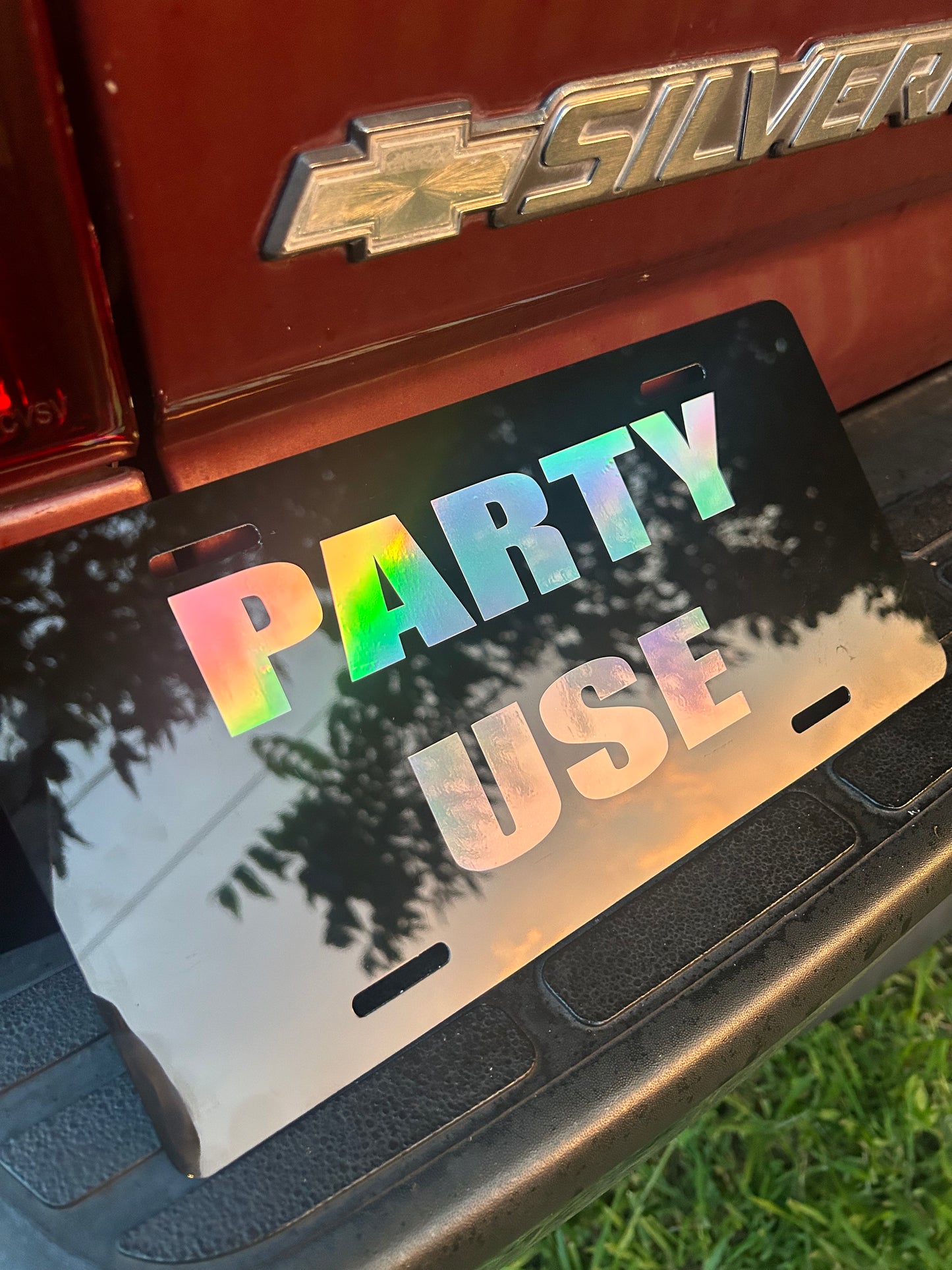 Party Use License Plate