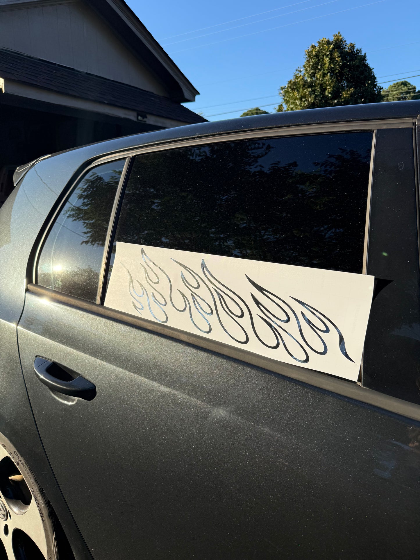 Window Flame Decal 2 PACK LEFT AND RIGHT
