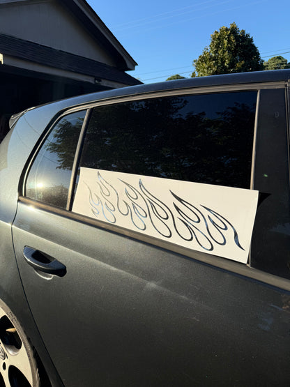 Window Flame Decal 2 PACK LEFT AND RIGHT