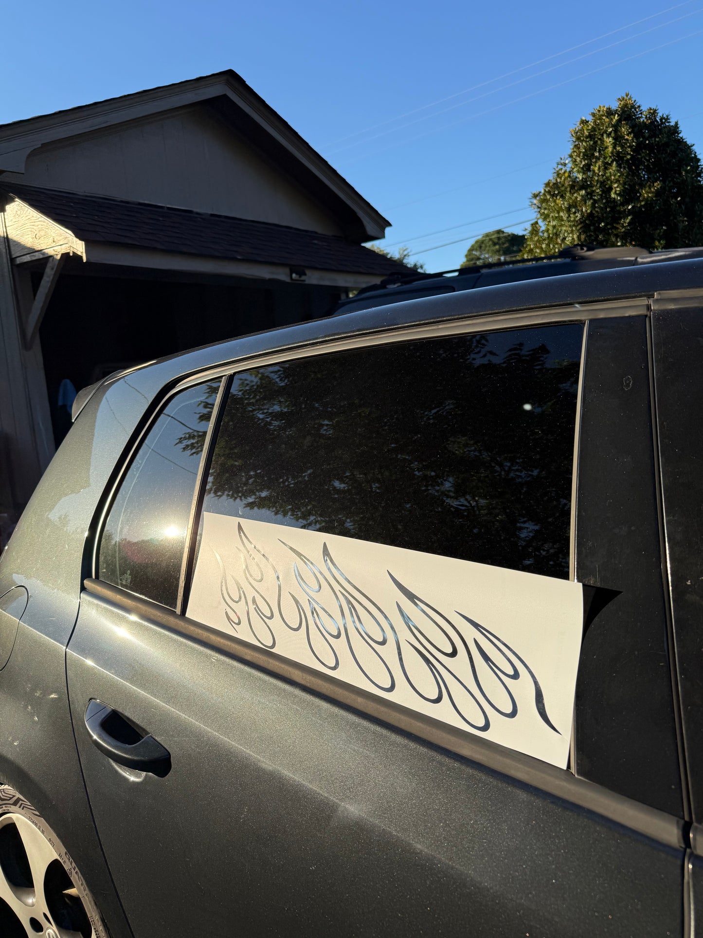 Window Flame Decal 2 PACK LEFT AND RIGHT