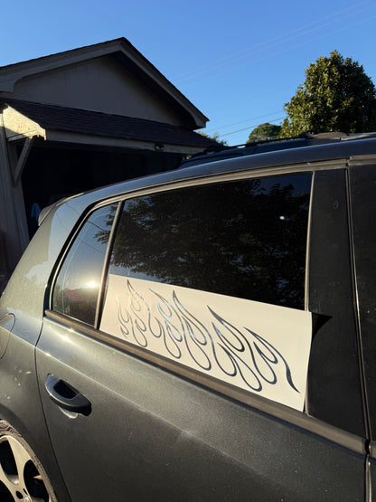 Window Flame Decal 2 PACK LEFT AND RIGHT